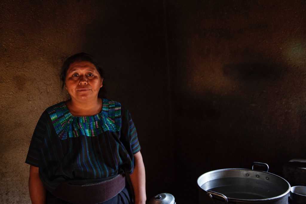 Guatemalan woman in traditional Mayan clothing