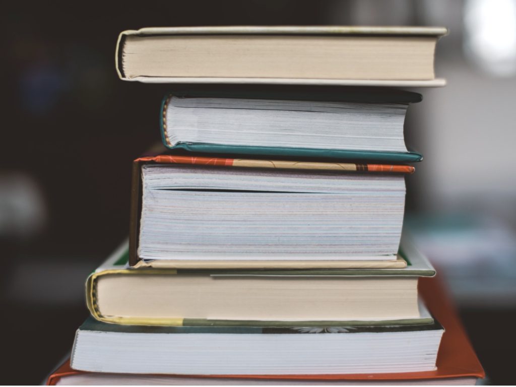 Stack of textbooks