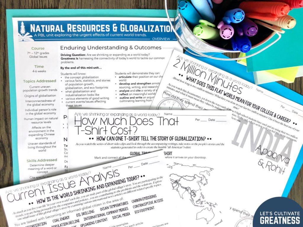 Globalization unit worksheets