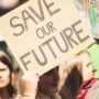 Student protesting climate change