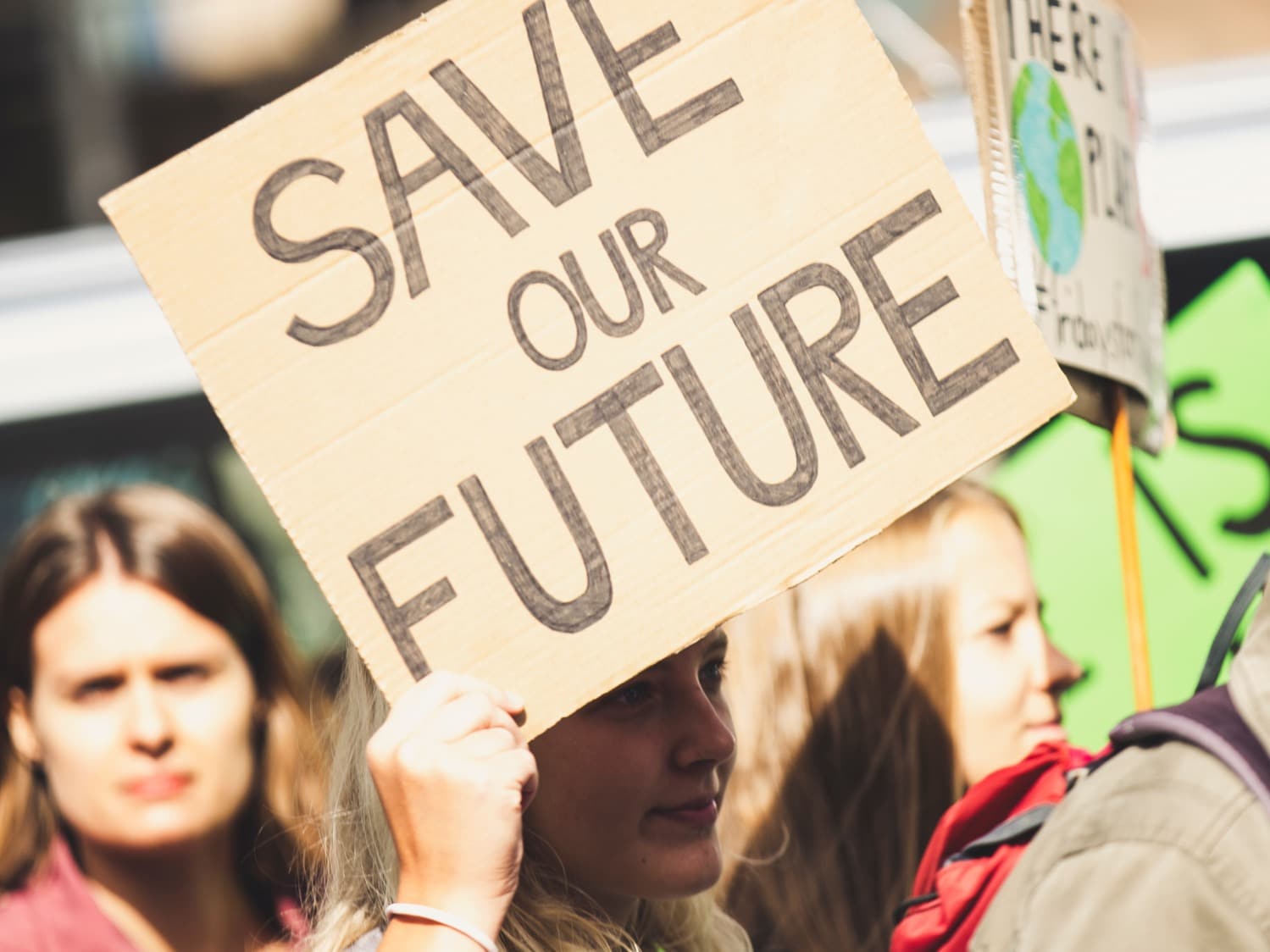 Student protesting climate change