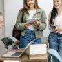 Students in a group talking