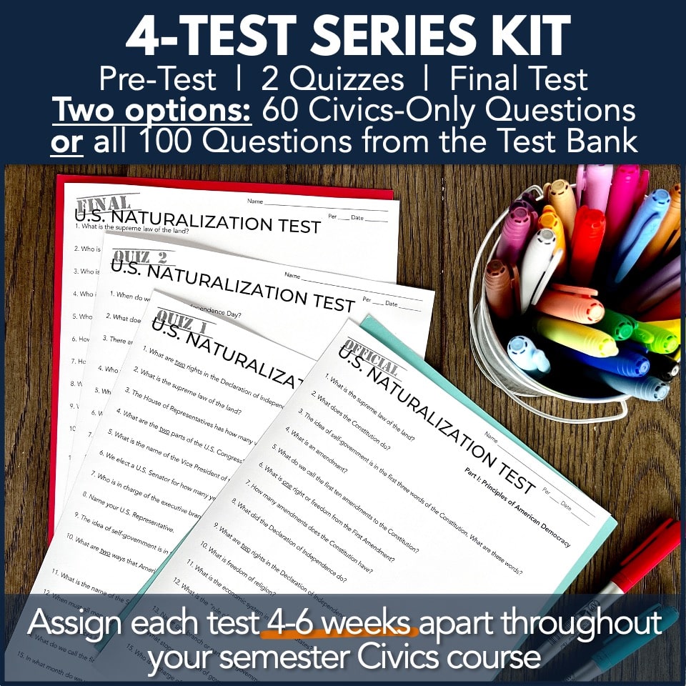 US Citizenship Test Prep 4-Part Kit