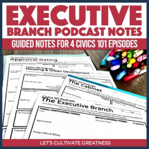 Executive Branch Civics 101 Podcast Episode Guided Notes