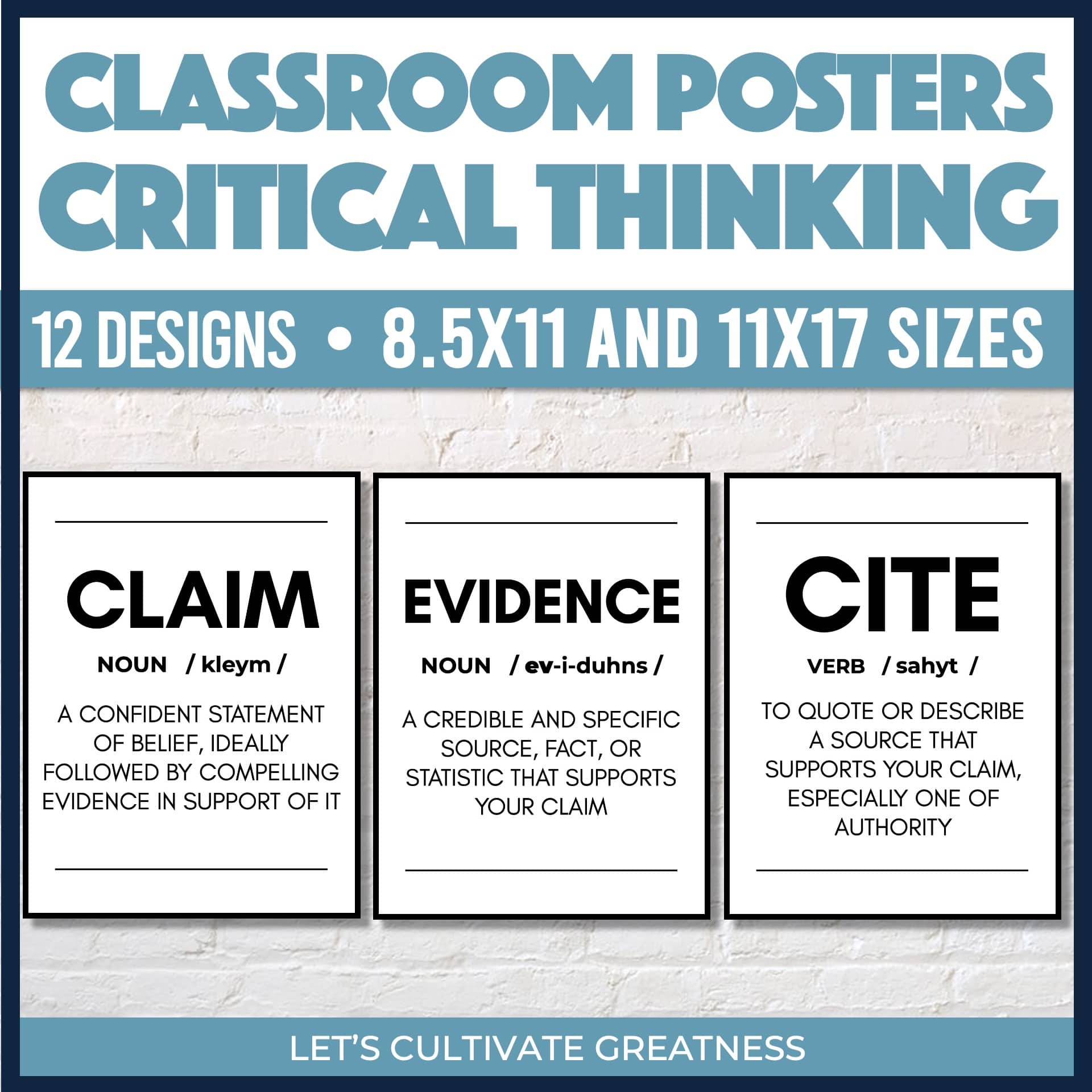 Critical Thinking Skills Concept Posters