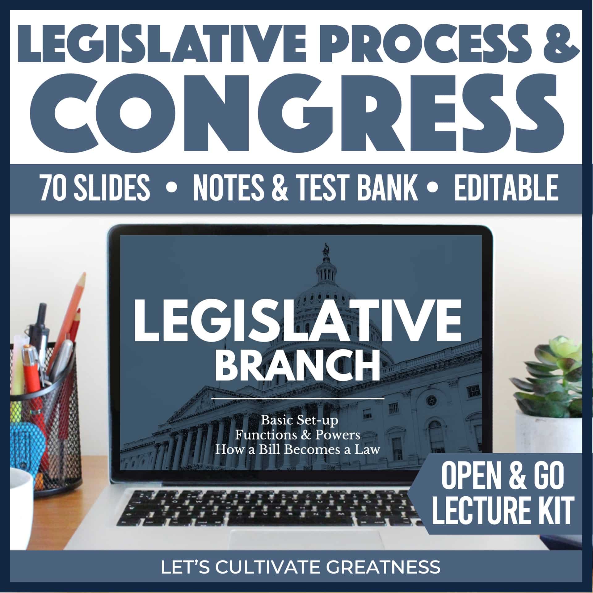 Legislative Branch Lecture & Notes Kit