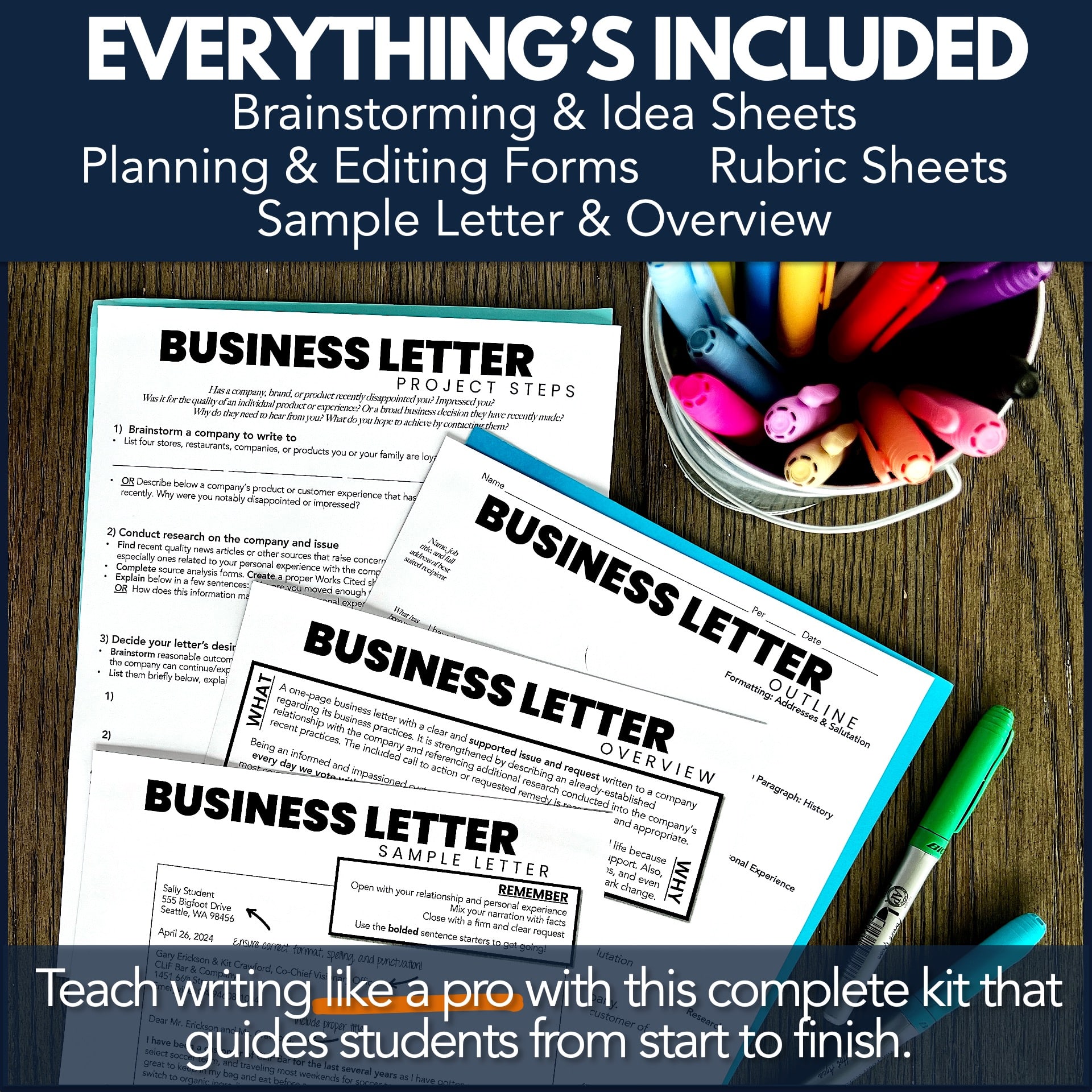 Business Letter Writing PBL Kit