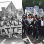 Compilation image of 2020 Black Lives Matter and 1963 March on Washington protest