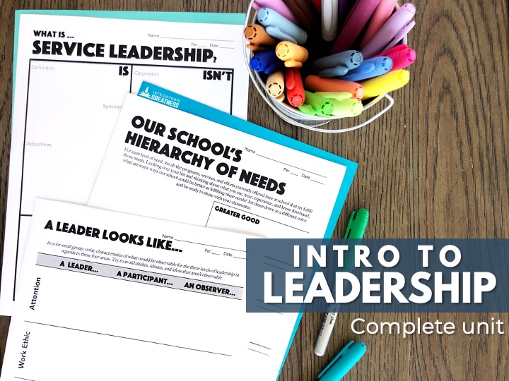 Student council and leadership worksheets