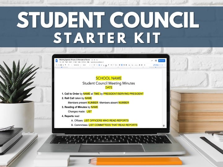 Digital copy of student council materials