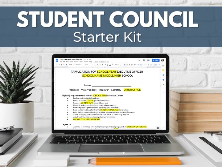 Collection of student council election and candidate materials 