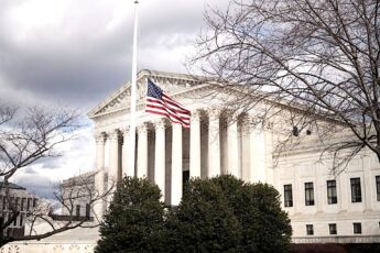 Side angle of US Supreme Court Building