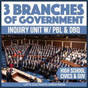 Three Branches of Government Unit Activity Ideas