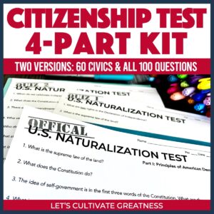 US Citizenship Test Prep 4-Part Kit