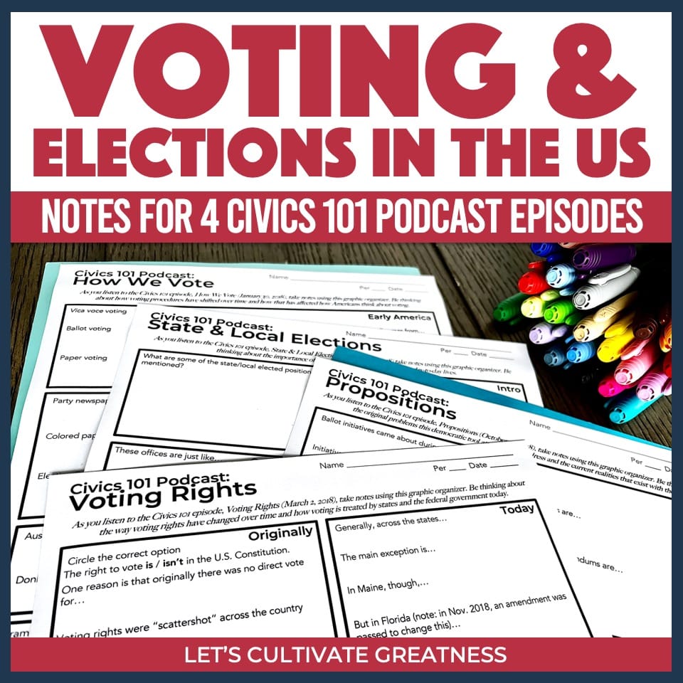 Voting & Elections Civics 101 Podcast Episode Guided Notes