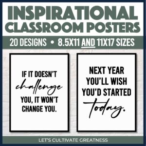 Inspirational and Motivational Classroom Posters