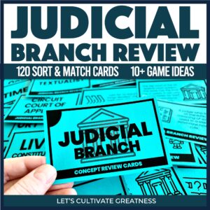 Judicial Branch Review Card Sort Kit