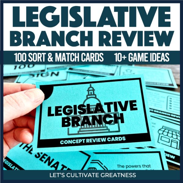 Legislative Branch Review Card Sort Kit