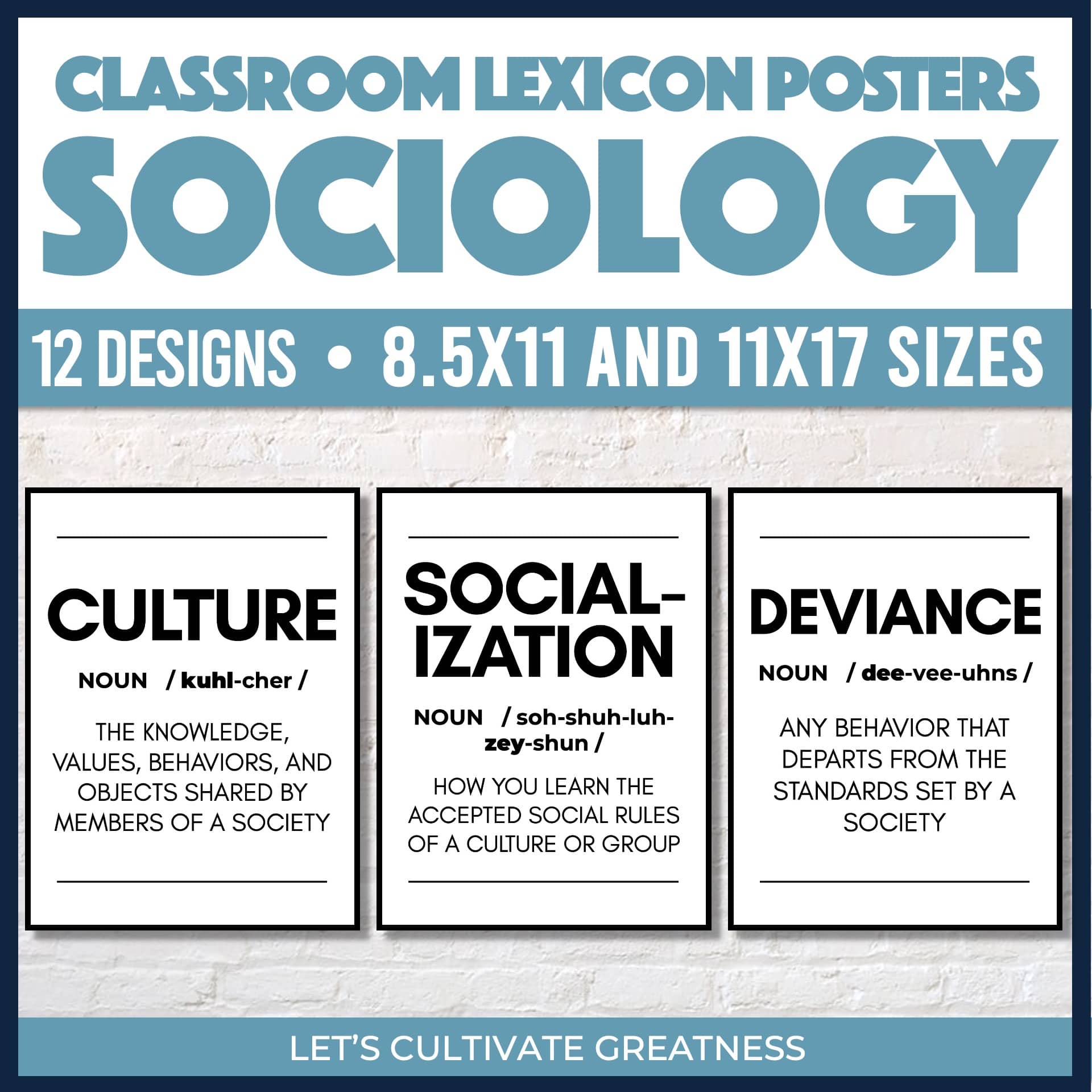 Sociology Key Concepts Posters