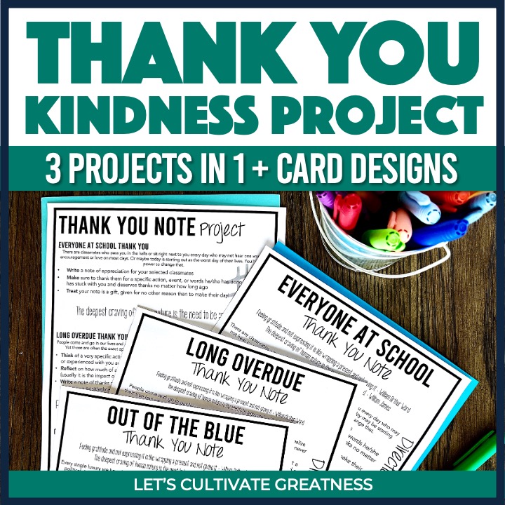 Thank You Kindness Note Card Project