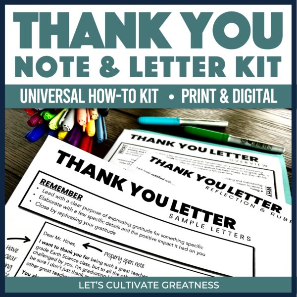 Thank You Note or Letter Writing Kit