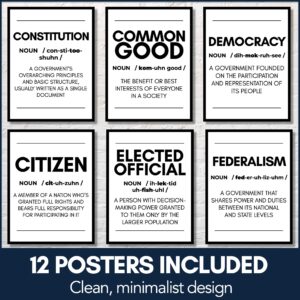 Civics & Government Key Concepts Posters