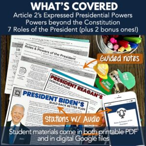 Powers & Roles of the President Activity Kit