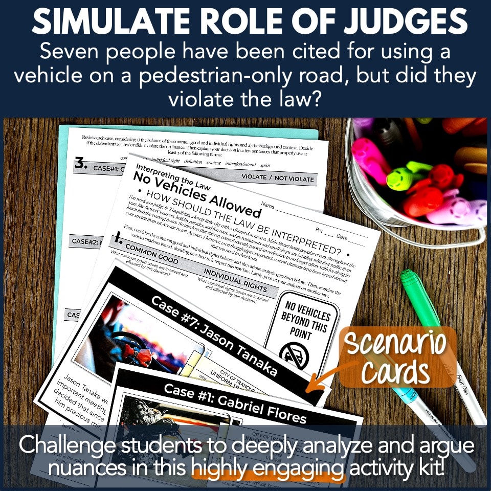 Interpreting the Law Simulation Activity Kit