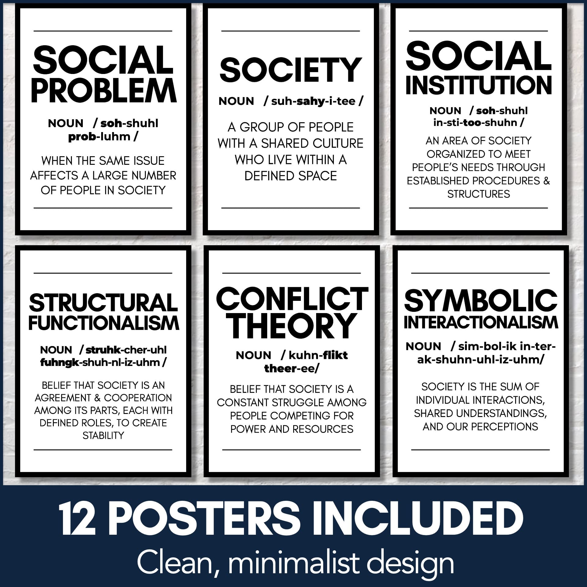 Sociology Key Concepts Posters