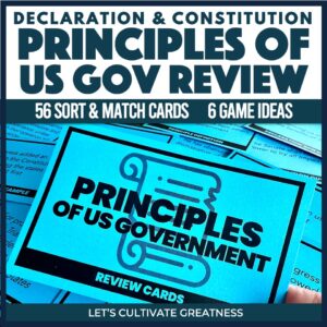 Principles in Constitution & Declaration Review Cards Kit