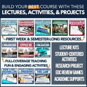 Civics and Government Classic Full Course Curriculum Bundle for High School