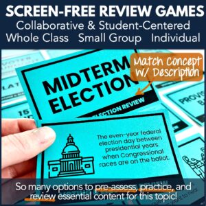 Voting & Elections Review Card Sort Kit