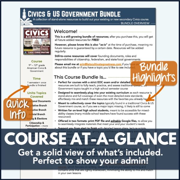 Civics and US Government Classic Full Course Curriculum Overview - Image 2