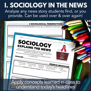 Sociology Sub Plan Activities 3-Pack