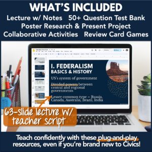 Federalism & State Relations Unit Bundle