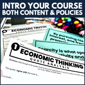 First Day Economics Stations Activity