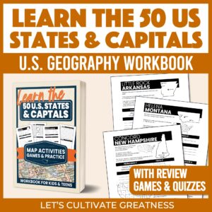 Learn the 50 U.S. States & Capitals Workbook