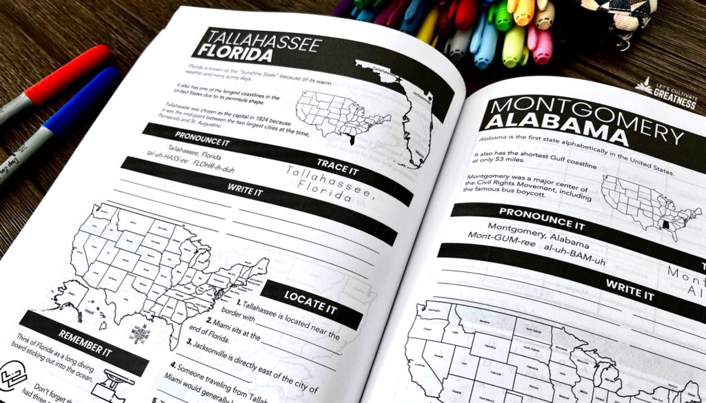 Map-based strategies for teaching the 50 states and capitals