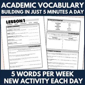 Speak Like a Scholar: Vocabulary Builder Workbook for Middle & High School, Volume 3