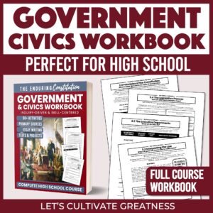 High School Government Civics Course Workbook